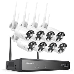 4K 16-Channel Wireless Security Camera System, 8MP NVR, 8MP WiFi IP Camera, Two-Way Audio, IP66 Waterproof, Smart AI Human Detection, Work With Alexa