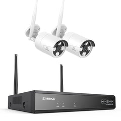 4K 8-Channel Wireless Security Camera System, 8MP NVR, 8MP WiFi IP Camera, Two-Way Audio, IP66 Waterproof, Smart AI Human Detection, Work With Alexa