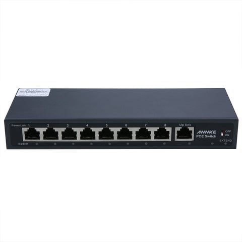 8POE+1FE 9 PORT POE Switch, plug-and-play, energy-efficient, robust metal housing, desktop or wall mounting
