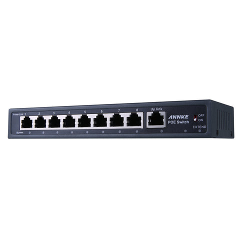 8POE+1FE 9 PORT POE Switch, plug-and-play, energy-efficient, robust metal housing, desktop or wall mounting