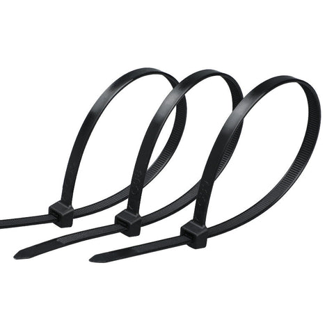 Cable Zip Ties, Pack of 100 Black Assorted Sizes 12/8/6/4 Inch, Multi-Purpose Self-Locking Nylon Cable Cord Management ,Plastic Wire Ties for Home, Office, Garden, Workshop