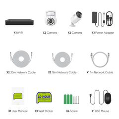 10 Channel 4K 24/7 PoE Security Camera System, 8MP Pan-Tilt Turret & Bullet IP Cameras, AI Human/Vehicle Detection, Two-Way Audio
