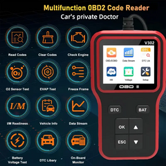 Car Code Reader, OBD2 Car Code Scanner Check Engine Light Fault Code Reader Scanner EOBD CAN Protocols Diagnostic Tool For OBDII Cars Since 1996