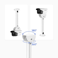 Soporte de Montaje para Cámara de Seguridad, Metal de Alta Resistencia, Montaje en Pared o Techo para Cámaras Tipo Turret, Domo y Bala, Compatible con Cámaras de Seguridad Convencionales