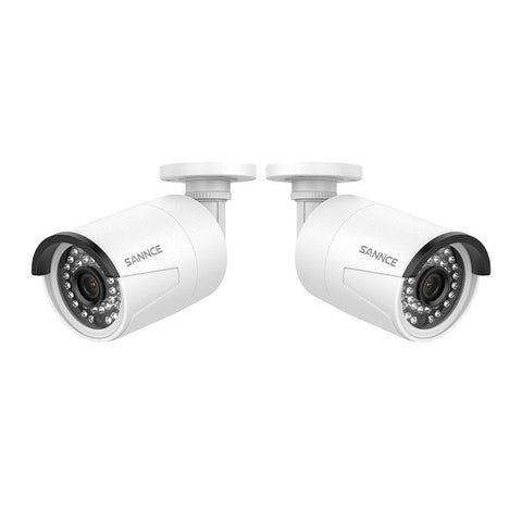 5MP Super HD PoE Security Outdoor IP Camera w/ Audio Recording for SANNCE NVR N98PBD/N96PBK (2-Pack)